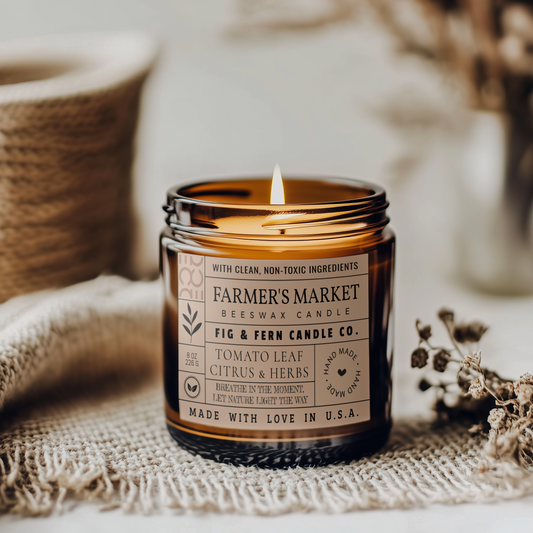 Farmer's Market Beeswax Candle